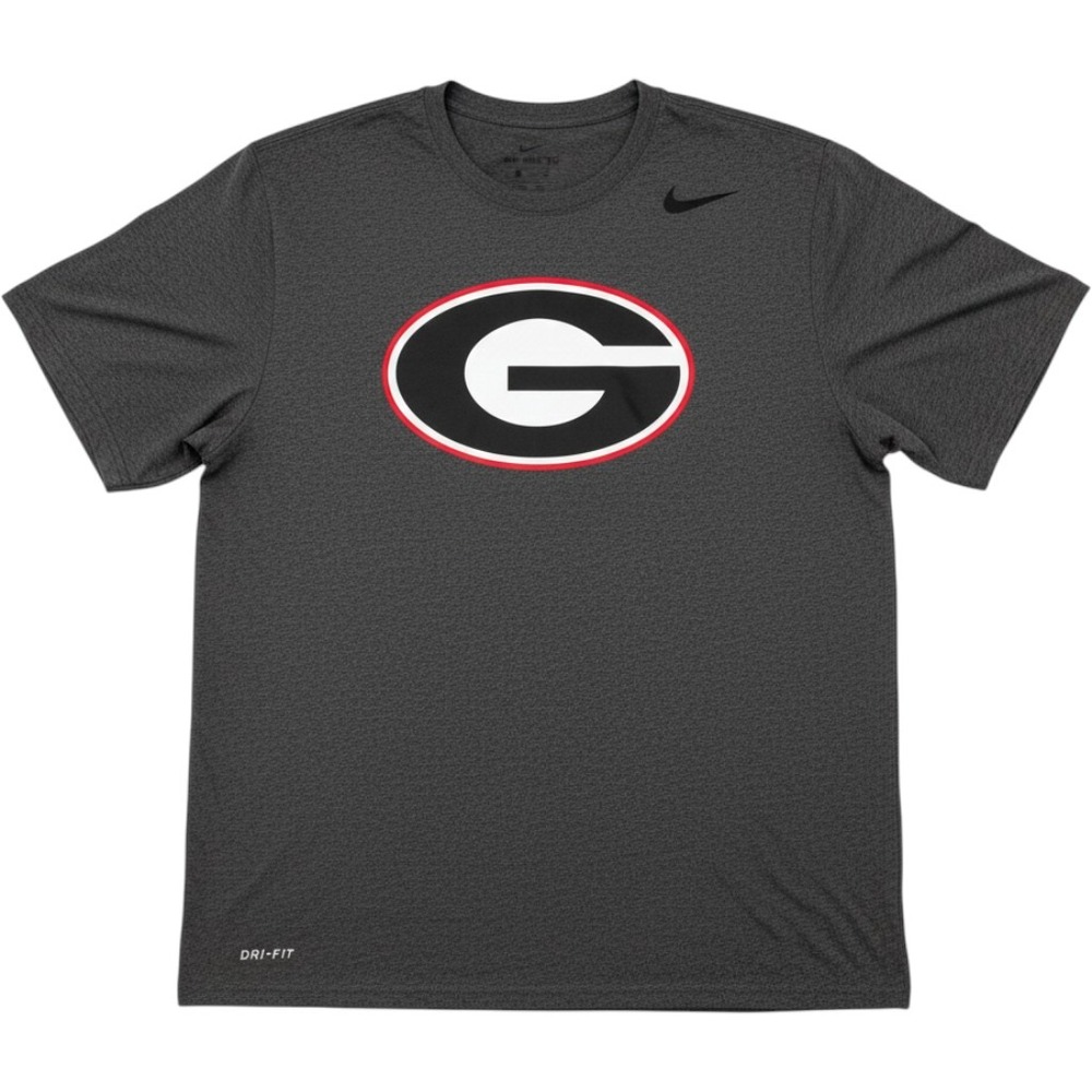 Nike Georgia Bulldogs Dri-FIT Shirt Mens 2XL Grey Graphic Tee AH9223-071 UGA